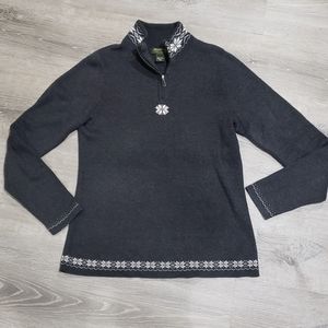 Eddie Bauer Quarter Zip Sweater Ski Sweater